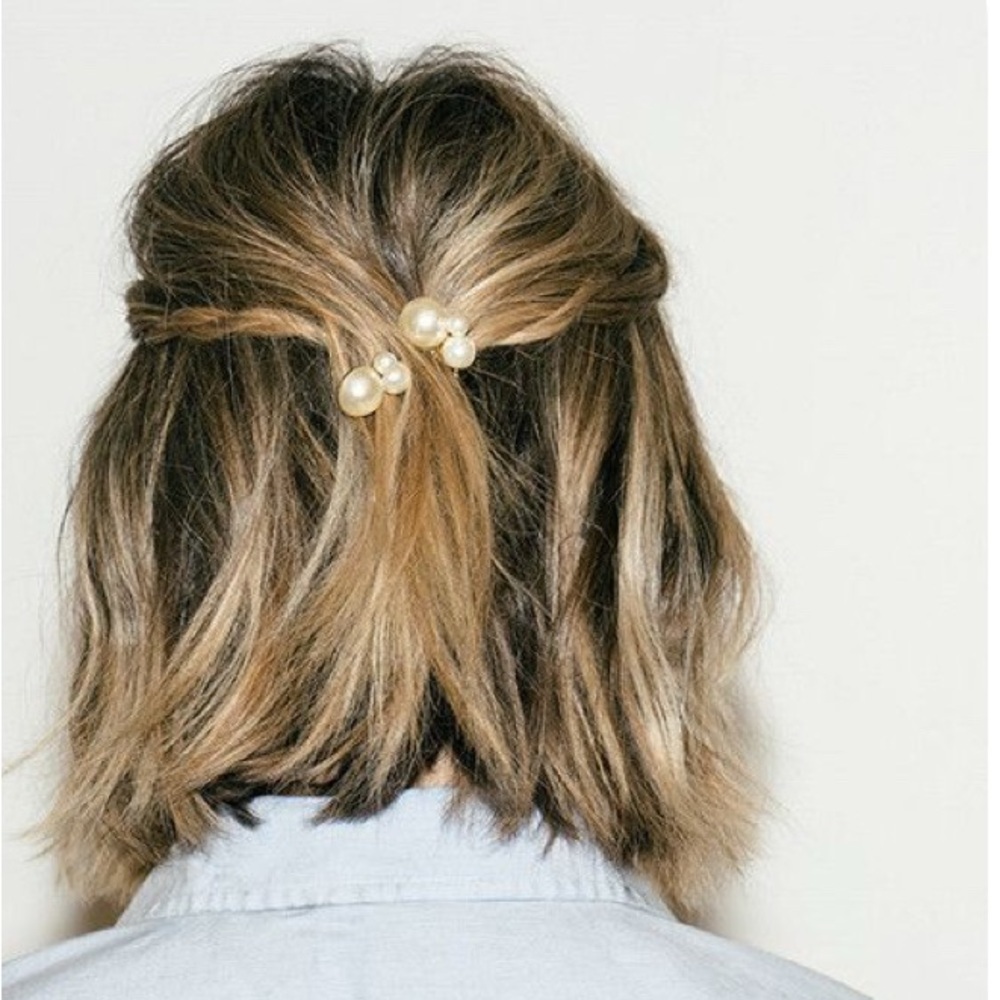 6 x “Pearl” hair pins + bonus rhinestone (read) - Picture 3 of 6